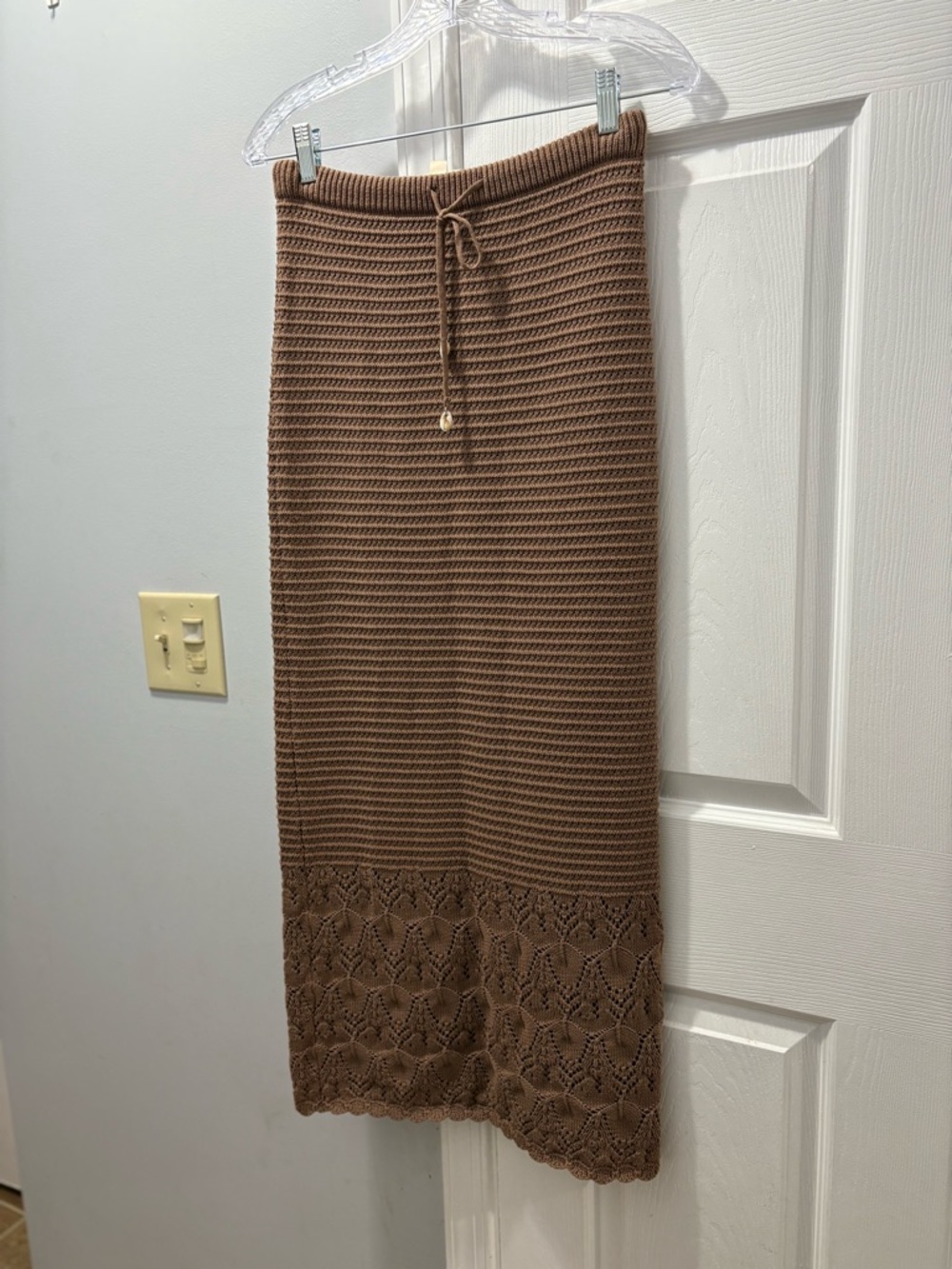 Isla The Label Crochet Cotton Midi Skirt Shell South Moon Under Size Medium